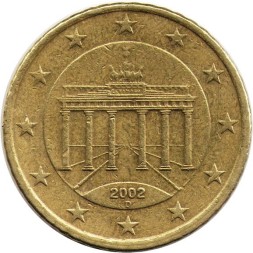 Германия 50 евроцентов 2002 год (D)