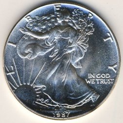 США 1 доллар 1987 год