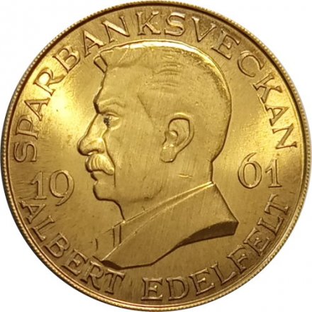 Памятный жетон Финляндия 1961 год - Альберт Эдельфельт