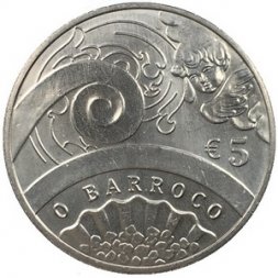 Португалия 5 евро 2018 год - Барокко