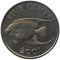 Бермудские острова 5 центов 2001 год - Ангел-королева