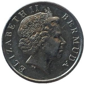 Бермудские острова 5 центов 2001 год - Ангел-королева