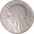 Польша 10 злотых 1932 год (Отметка монетного двора: &quot;стрелочка&quot; - Варшава)