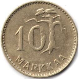 Финляндия 10 марок 1953 год