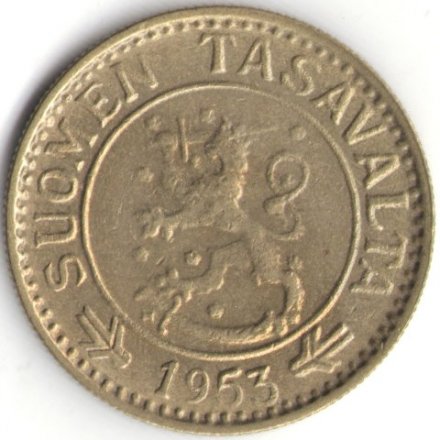 Финляндия 10 марок 1953 год