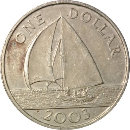 Бермудские острова 1 доллар 2003 год - Парусник