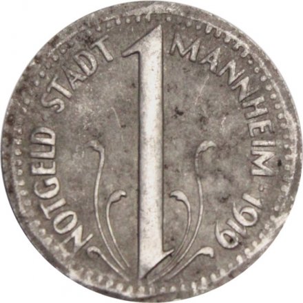 Германия (Город Мангейм) 10 пфеннигов 1919 год (нотгельд)