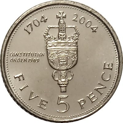 Гибралтар 5 пенсов 2004 год - 300 лет захвату Гибралтара