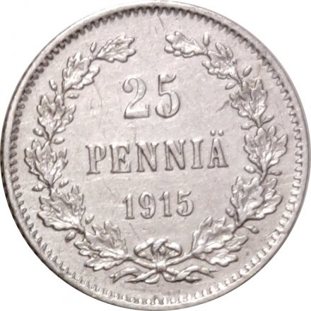 Финляндия 25 пенни 1915 год - XF