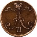 Финляндия 1 пенни 1883 год - Александр III - XF