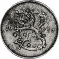 Финляндия 1 марка 1950 год (серый цвет)
