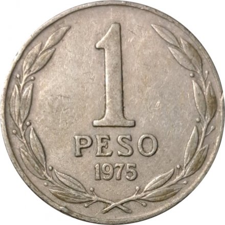 Чили 1 песо 1975 год
