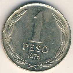 Чили 1 песо 1975 год