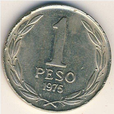 Чили 1 песо 1975 год