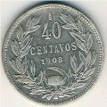 Чили 40 сентаво 1908 год