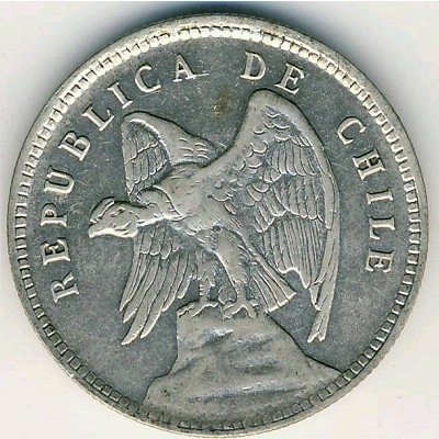 Чили 40 сентаво 1908 год
