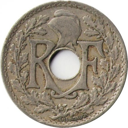 Франция 25 сантимов 1918 год