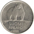 Финляндия 50 пенни 1990 год - Медведь