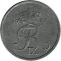 Дания 2 эре 1967 год - Король Фредерик IX