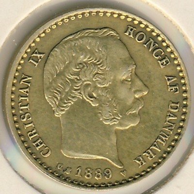 Дания 10 эре 1889 год