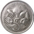 Австралия 5 центов 1966 год - Ехидна