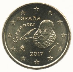 Испания 50 евроцентов 2017 год - Мигель де Сервантес