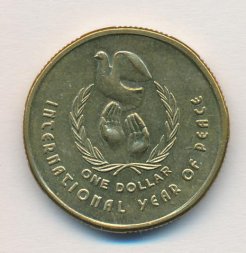 Австралия 1 доллар 1986 год - Международный год мира