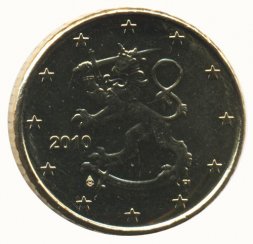 Финляндия 10 евроцентов 2010 год - Герб Финляндии