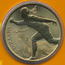 Австралия 5 долларов 2000 год - Олимпийские игры в Сиднее. Фехтование