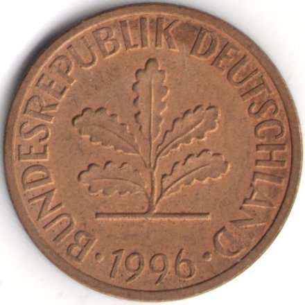 ФРГ 2 пфеннига 1996 год - J