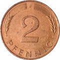 ФРГ 2 пфеннига 1996 год - J