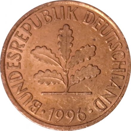 ФРГ 2 пфеннига 1996 год - J