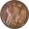 Франция 10 сантимов 1908 год