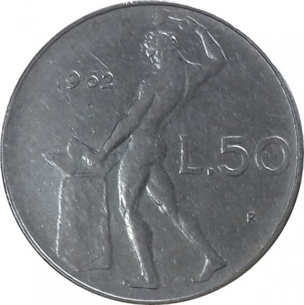 Италия 50 лир 1962 год