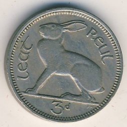 Ирландия 3 пенса 1946 год