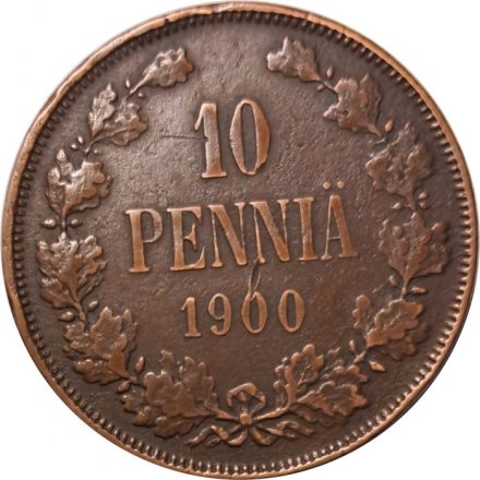 Финляндия 10 пенни 1900 год