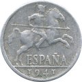 Испания 10 сентимо 1941 год