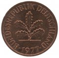 ФРГ 2 пфеннига 1977 год (J)