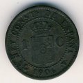 Испания 1 сентимо 1906 год