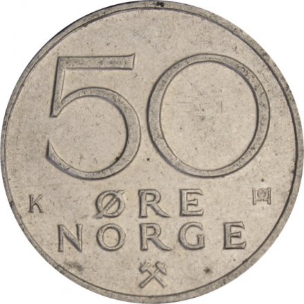 Норвегия 50 эре 1986 год