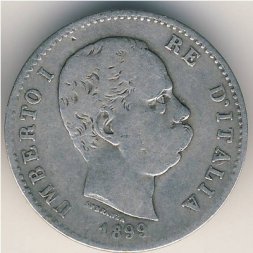 Италия 1 лира 1899 год