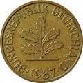 ФРГ 10 пфеннигов 1987 год - D