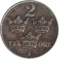 Швеция 2 эре 1944 год - Король Густав V