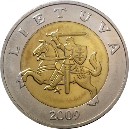 Литва 5 лит 2009 год