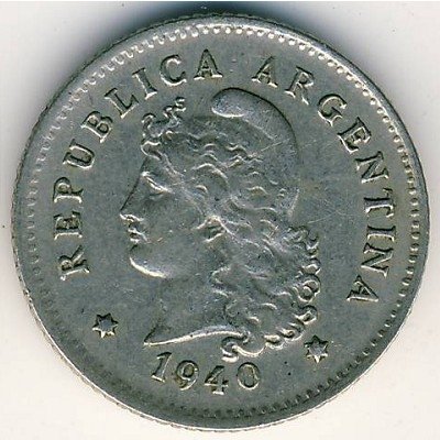 Аргентина 10 сентаво 1940 год