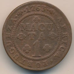 Ангола 1 макута 1763 год