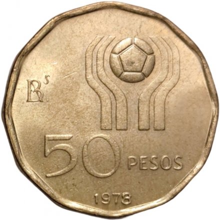 Аргентина 50 песо 1978 год - Чемпионат мира по футболу, Аргентина 1978