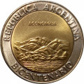 Аргентина 1 песо 2010 год - 200 лет Аргентине - вулкан Аконкагуа