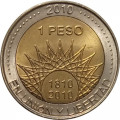 Аргентина 1 песо 2010 год - 200 лет Аргентине - вулкан Аконкагуа