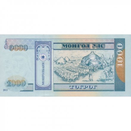 Монголия 1000 тугриков 2013 год - Чингис Хан UNC